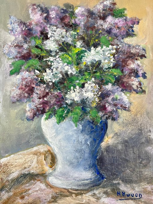 H. Kuven - Nature morte Lilas