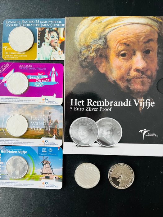 Holland. 5 Euro / 10 Euro 2003/2014 (7 stuks)  (Ingen mindstepris)