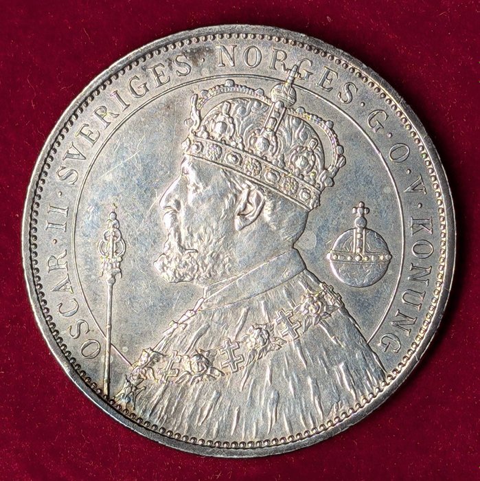 Sverige Oscar II (1872-1907) 2 Kronor 1897  (Ingen mindstepris)