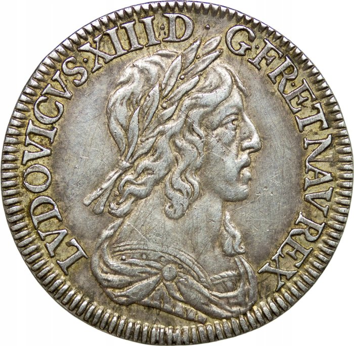 Frankrig. Ludvig 13. (1610-1643). 1/4 Écu 1643-A, Paris