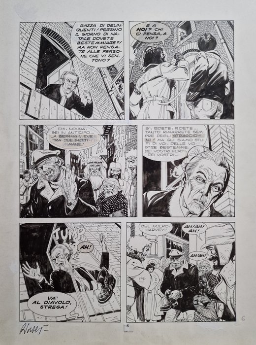 Rinaldi Roberto - 1 Original page - Dylan Dog - n 87 - Festa di sangue - 1993