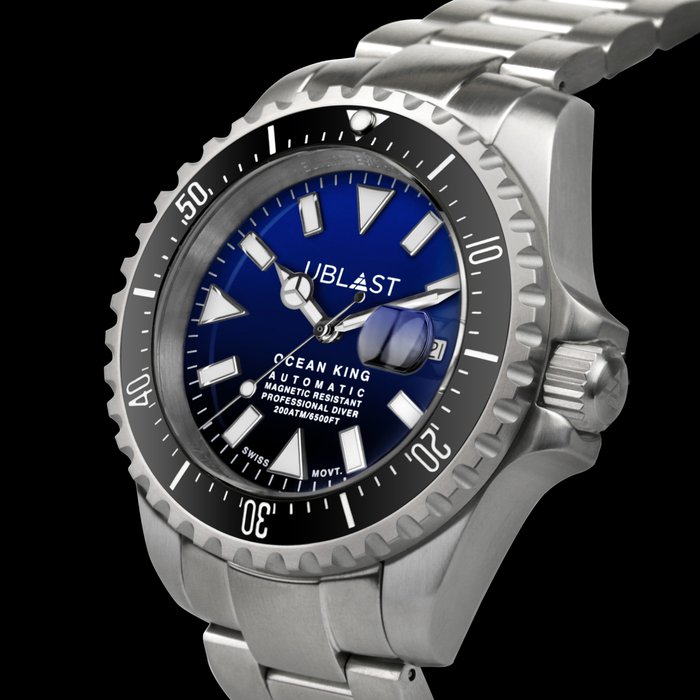 Ublast - " NO RESERVE PRICE " Ocean King - Sub 200 ATM - UBOK45200BBU - Ingen mindstepris - Automatic Swiss MOVT - Mænd - Ny