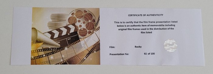 Rocky - Framed Film Cell Display with COA