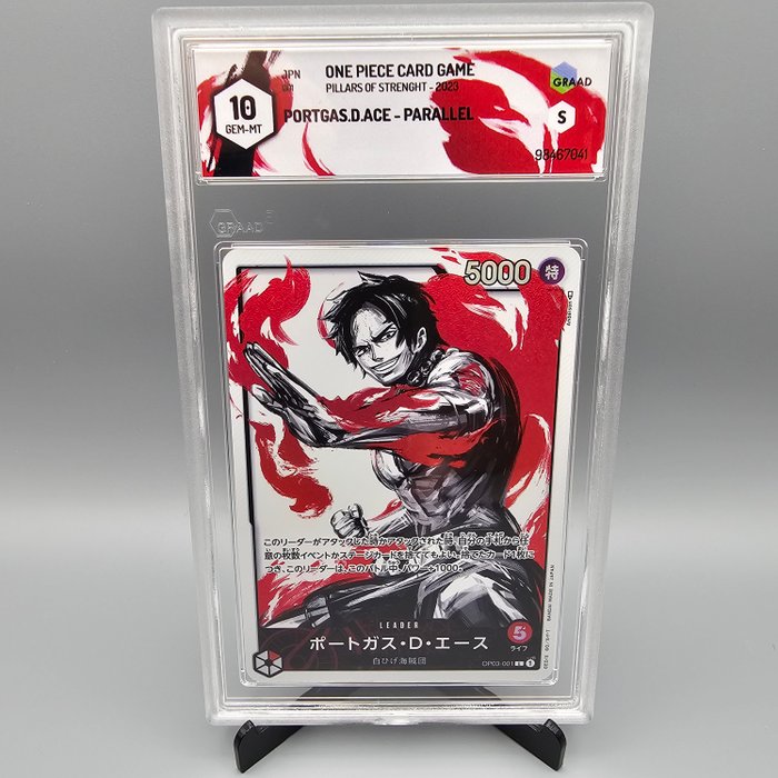 Portgas.D.Ace [Alternate Art] OP03-001 L Graded card - Graad 10