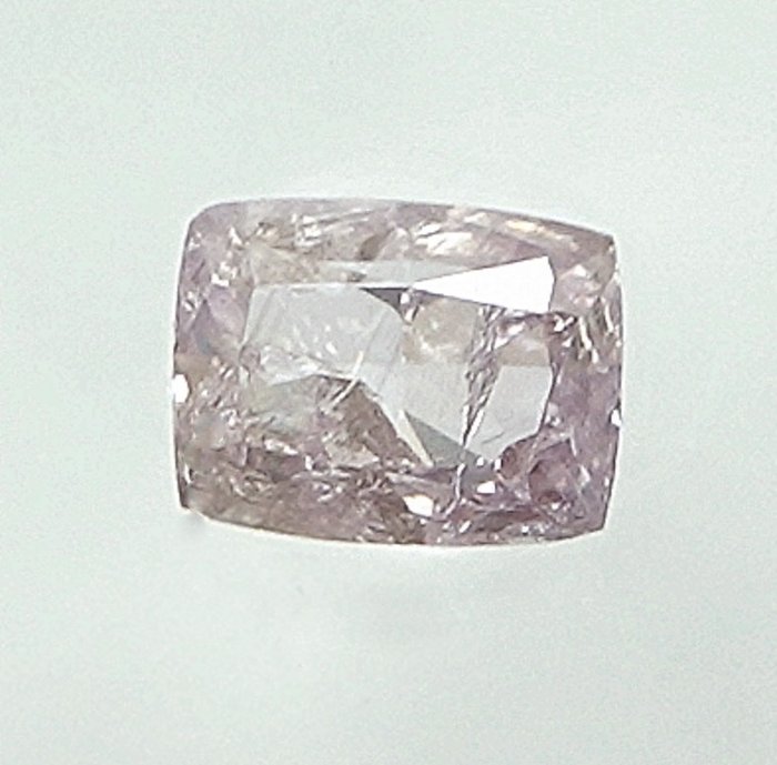 1 pcs Diamant  (Naturfarvet)  - 0.17 ct - Pude - Faint Lyserød - I2 - Gem Report Antwerp (GRA)