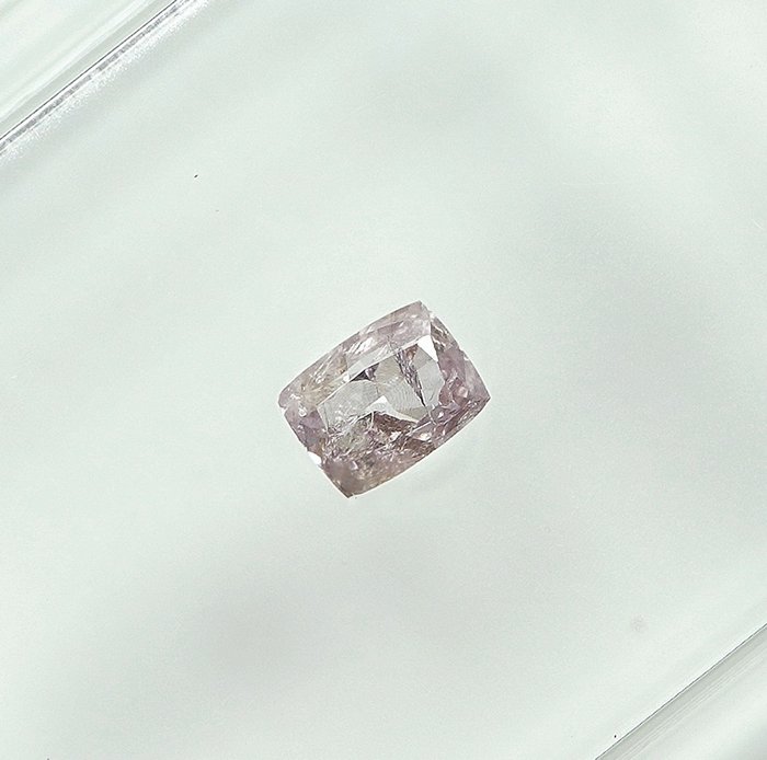 1 pcs Diamant  (Naturfarvet)  - 0.17 ct - Pude - Faint Lyserød - I2 - Gem Report Antwerp (GRA)