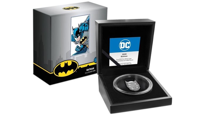 Niue. 5 Dollars 2021 DC Comics – Batman™ Mask - Ultra High Relief, 2 Oz (.999)