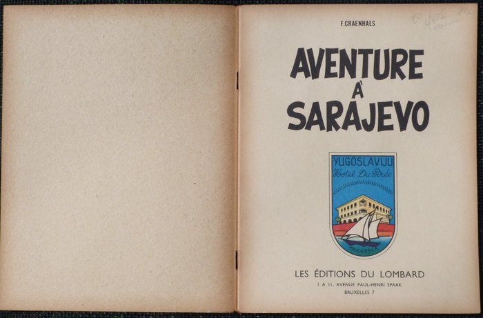 Aventures à Sarajevo - B - 1 Album - Første udgave - 1962