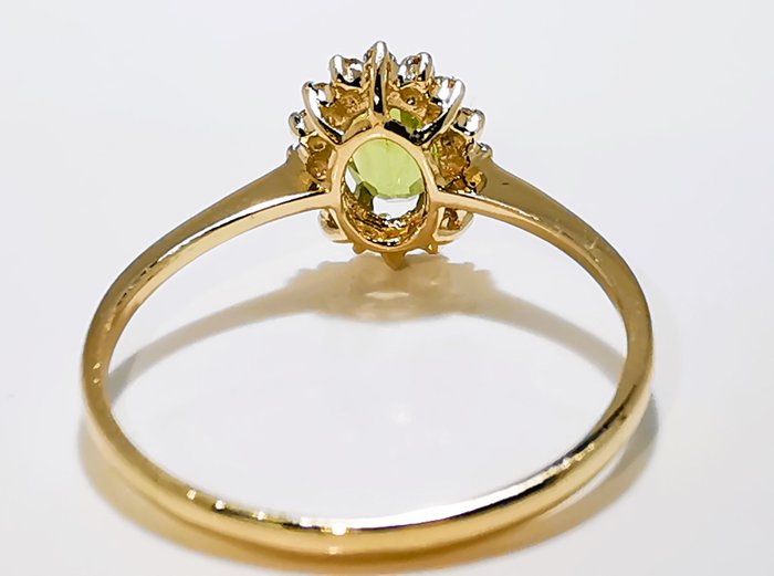 Ingen mindstepris - Ring - 14 karat Gulguld Peridot