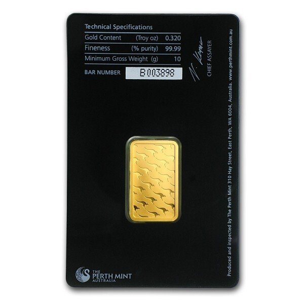 10 gram - Guld 999 - Perth Mint - Forseglet