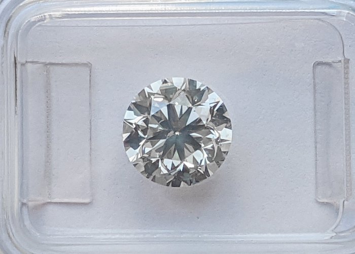 1 pcs Diamant  (Natur)  - 2.00 ct - Rund - H - SI2 - International Gemological Institute (IGI)