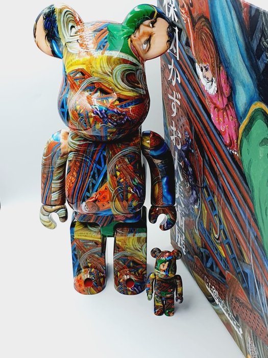 Medicom Toy x Kazuo Umezz - Be@rbrick  The Great Art Exhibition by  Kazuo Umezu 400%  100% 2021