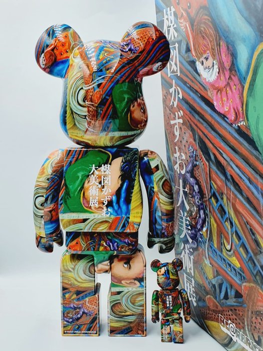 Medicom Toy x Kazuo Umezz - Be@rbrick  The Great Art Exhibition by  Kazuo Umezu 400%  100% 2021