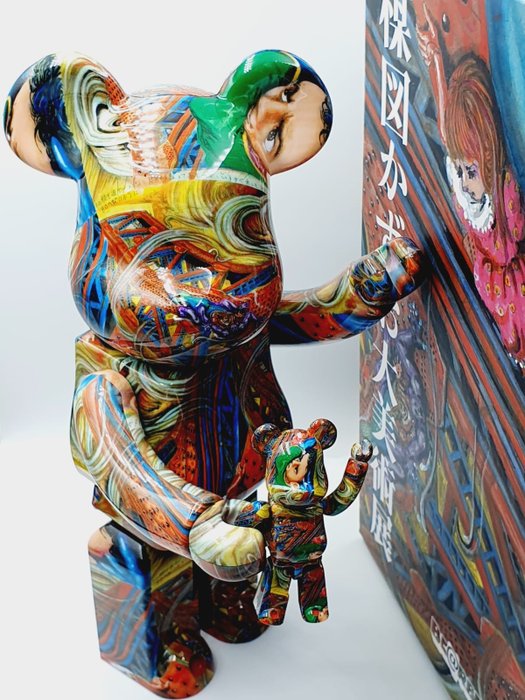 Medicom Toy x Kazuo Umezz - Be@rbrick  The Great Art Exhibition by  Kazuo Umezu 400%  100% 2021