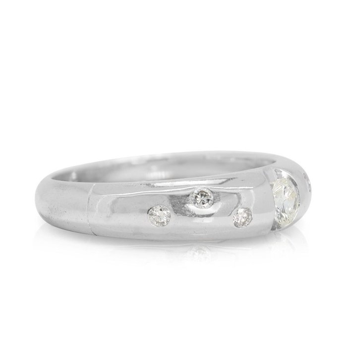 Ring - 18 kraat Hvidguld -  0.29ct. tw. Diamant (Natur)  - Diamant