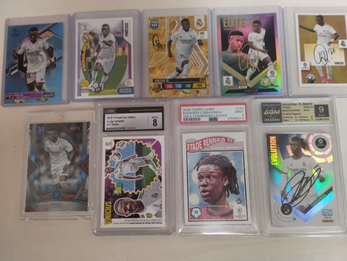 Panini/Topps Mixed collection - Including Autographed Camavinga + Rookie Vinicius + Parallel etc.