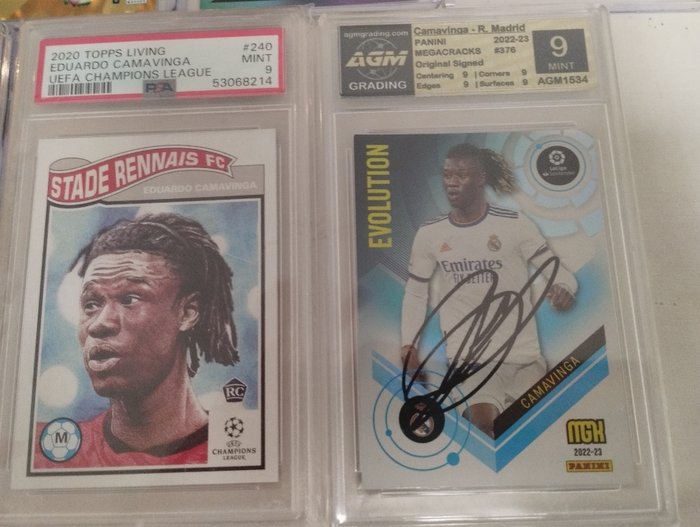 Panini/Topps Mixed collection - Including Autographed Camavinga + Rookie Vinicius + Parallel etc.