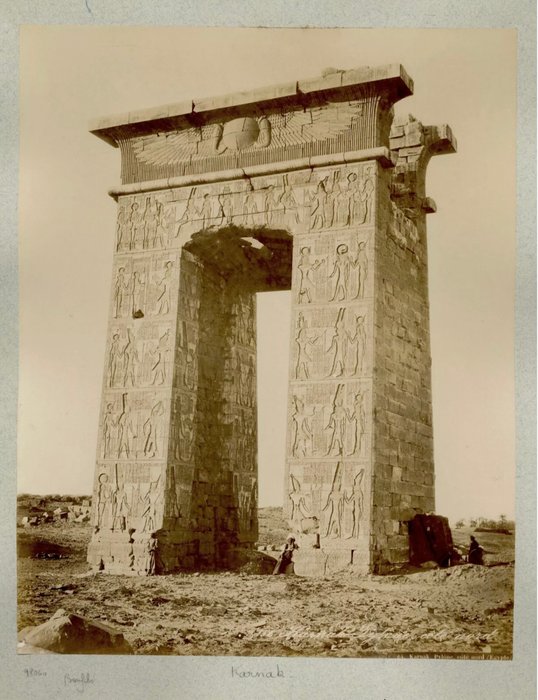 Felix Bonfils (attributed to) - (Karnak, Egypt) Amun Temple Gate at Karnak, Egypt, 1890´s