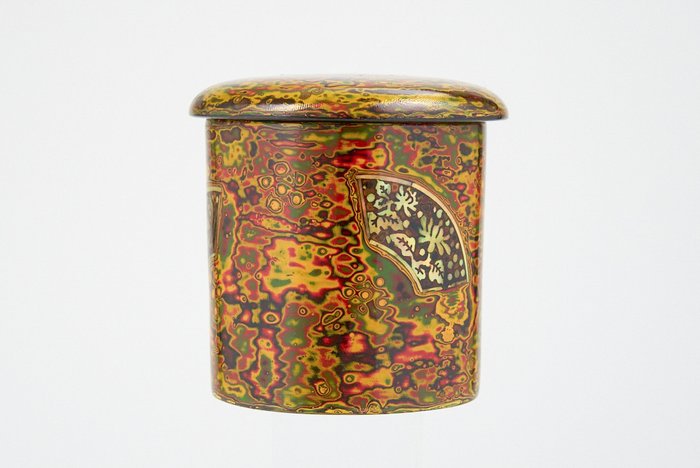 Raku Wave Maki-e 楽波紋蒔絵 Kinrinji Natsume 金輪寺棗 Tea Caddy with Original Wooden Box - Takabayashi Gingetsu 高林吟月 - Natsume - Lakeret træ