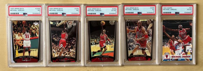 1998 Upper Deck Michael Jordan - PSA 7, 6, 5, 4 - 5 Graded card