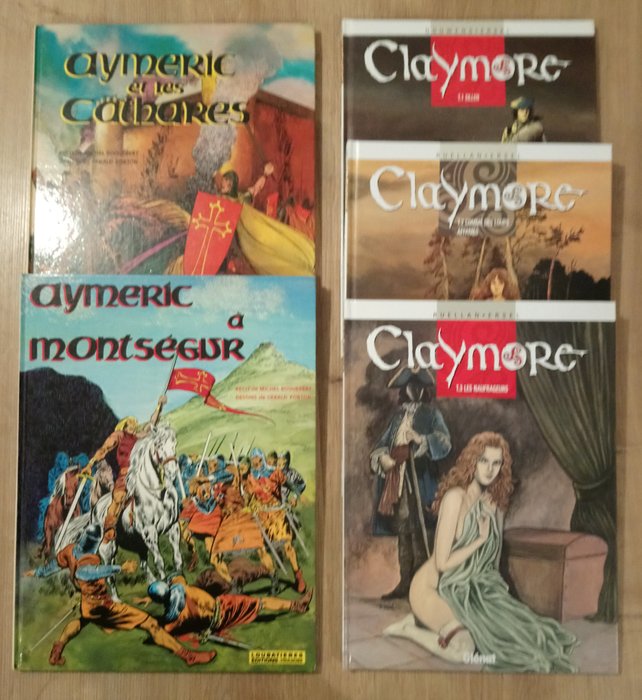 Aymeric / Claymore - 2 Séries complètes - 5x C - 5 Album - Første udgave - 1978/2002