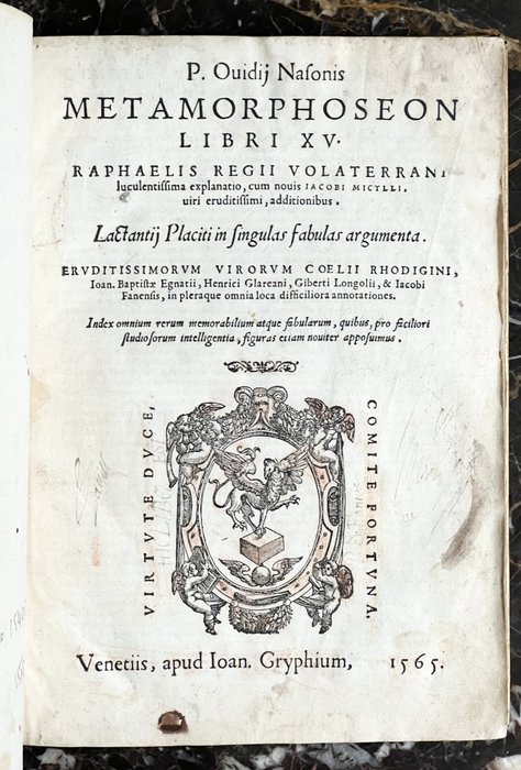 Ovidio - Metamorphoseon libri XV - 1565