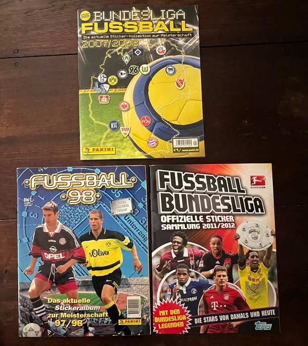 Panini/Topps - Bundesliga Fussball 98/07/08/11/12 - 3 Complete Album