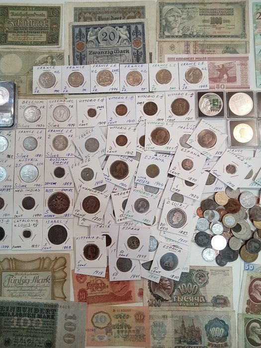 Verden. World collection coins lot with Silver  154 coins in total including old and rare ones with 1651 - 1960s  (Ingen mindstepris)