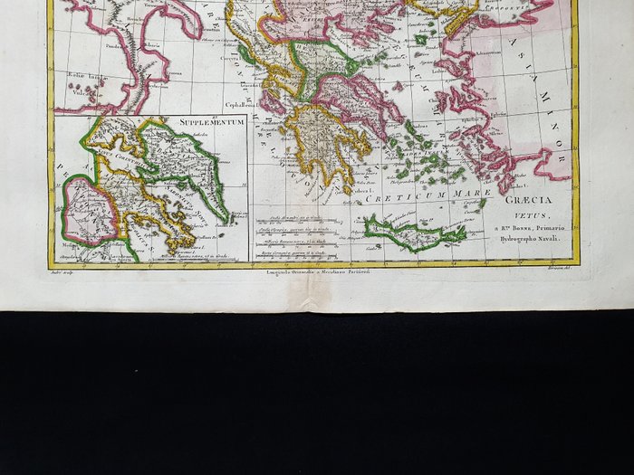 Europa - Grækenland, Kreta, Heraklion, Peloponnes, Balkan; Desmarest  Bonne - Graecia Vetus - 1781-1800