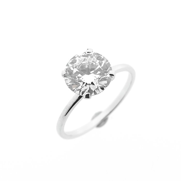 Ingen mindstepris - Ring - 18 kraat Hvidguld -  2.00ct. tw. Diamant (Laboratoriedyrket)