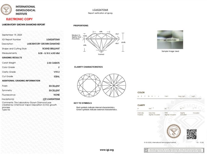 Ingen mindstepris - Ring - 18 kraat Hvidguld -  2.00ct. tw. Diamant (Laboratoriedyrket)