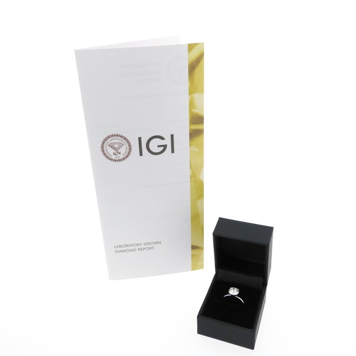 Ingen mindstepris - Ring - 18 kraat Hvidguld -  2.00ct. tw. Diamant (Laboratoriedyrket)