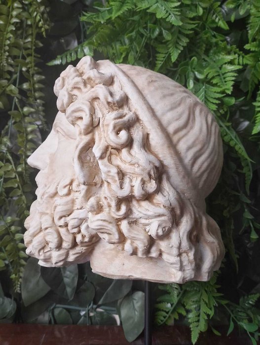 Skulptur, Testa di Zeus - 36 cm - marmorstøv