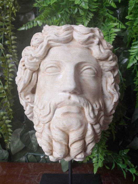 Skulptur, Testa di Zeus - 36 cm - marmorstøv