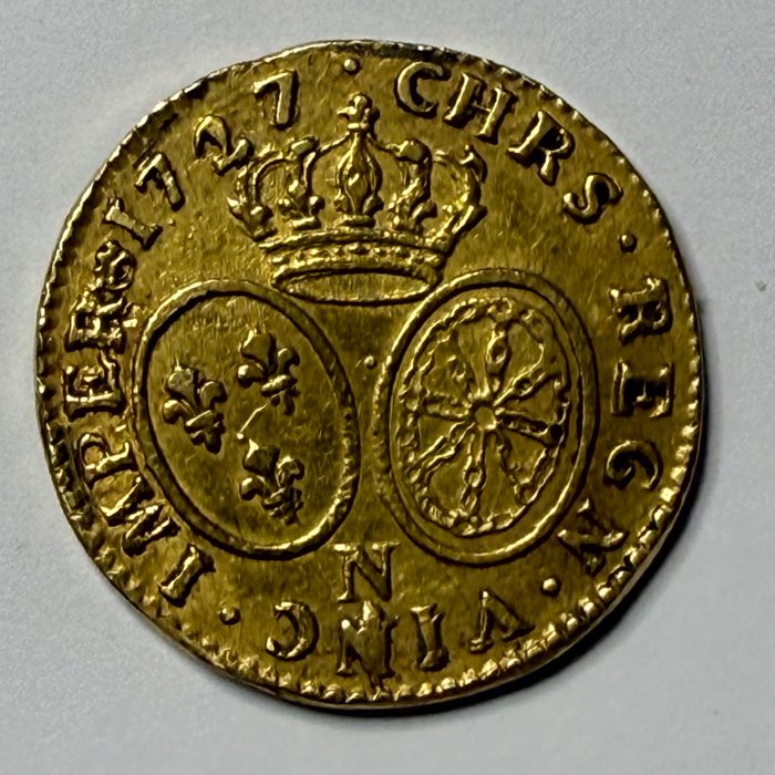 Frankrig. Ludvig 15. (1715-1774). Louis d'or 1727-N, Montpellier  (Ingen mindstepris)