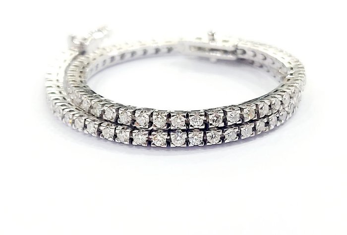 Armbånd - 18 kraat Hvidguld -  1.77ct. tw. Diamant (Natur)