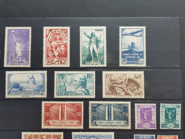 Frankrig 1936/1937 - Med Pexip og Samothraces - Neufs** superbe  - Complete MNH -