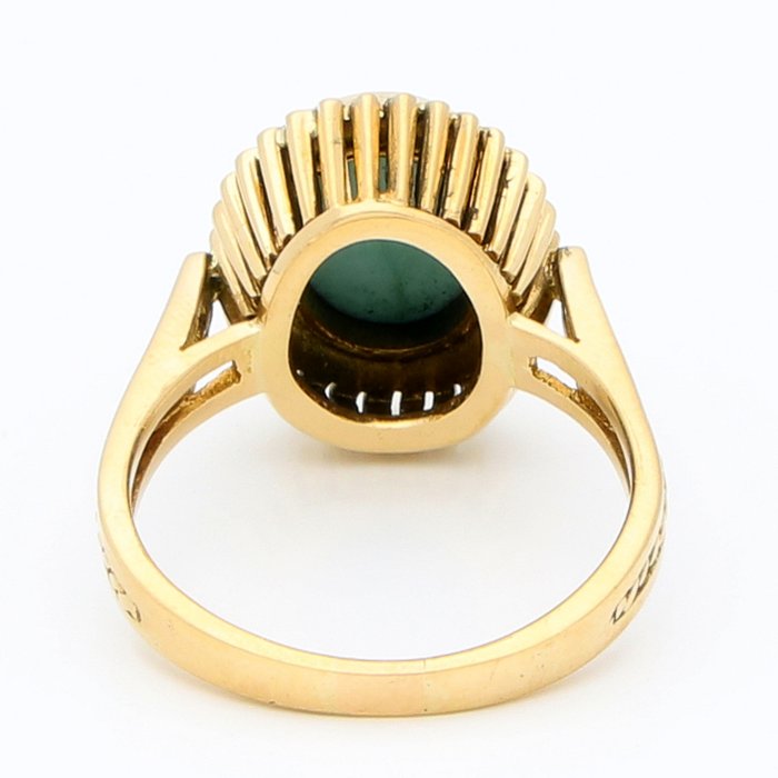 Ring - 18 kraat Gulguld - Nephrite