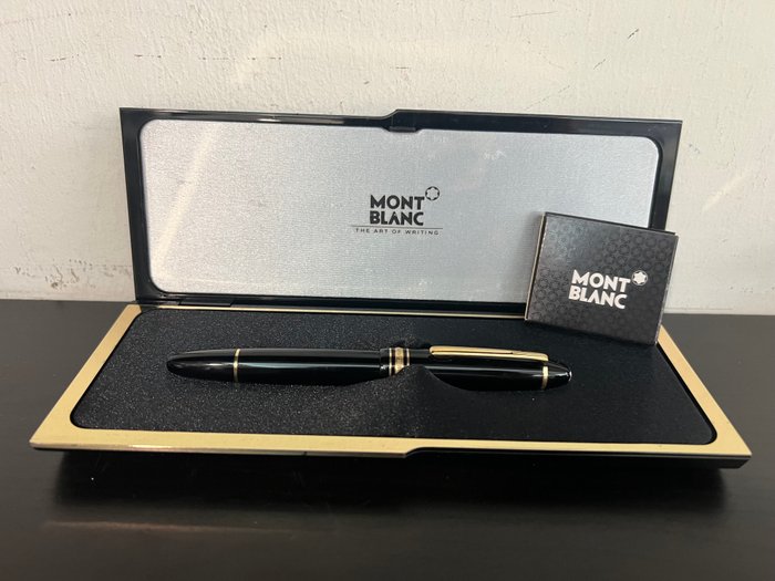 Montblanc Meisterstuck - 146 Model - Precious Resin  Gold Plated - Aparo OURO 18K (750)  - EXCELENTE - Fyldepen