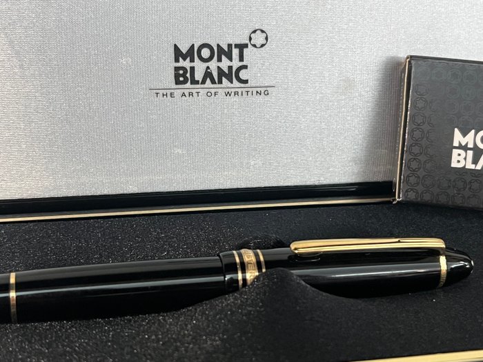 Montblanc Meisterstuck - 146 Model - Precious Resin  Gold Plated - Aparo OURO 18K (750)  - EXCELENTE - Fyldepen