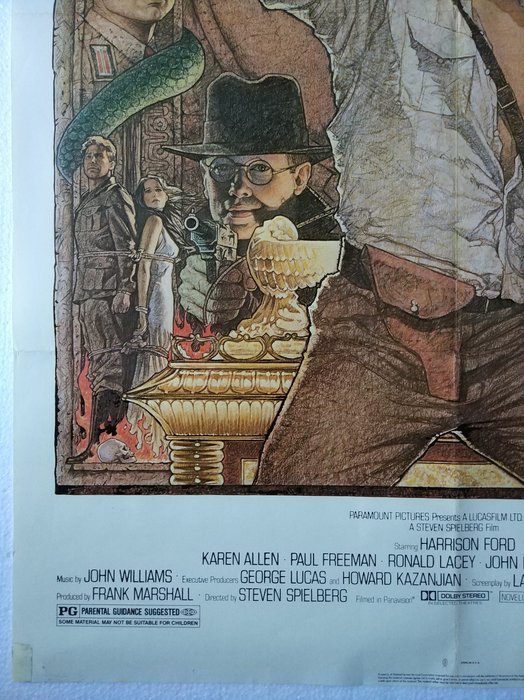 Amsel - Indiana Jones - Raiders of the Lost Ark - US Reprint Re-release Poster - Near MINT - No Reserve