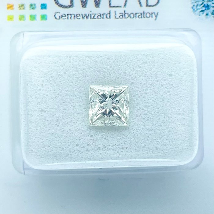 Ingen mindstepris - 1 pcs Diamant  (Natur)  - 092 ct - Kvadrat - H - SI3 - Gemewizard Gemological Laboratory (GWLab)