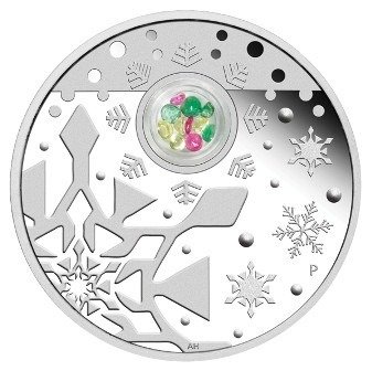 Australien. 1 Dollar 2012 Christmas Locket Coin, 1 Oz (.999)  (Ingen mindstepris)