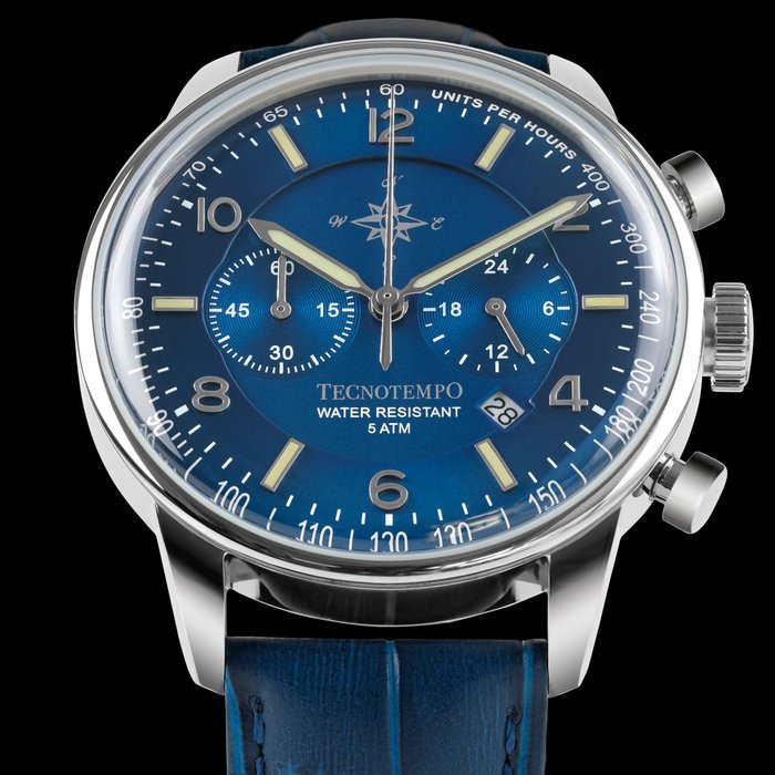 Tecnotempo - Chronograph - Limited Edition "Wind Rose" - - Ingen mindstepris - TT.50.CRRVB2 (Blue) - Mænd - 2011-nu