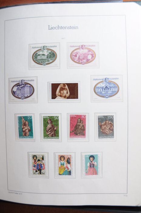 Liechtenstein  - Samling inklusive MNH, uskrevne FDC'er og mere i albums og stock book