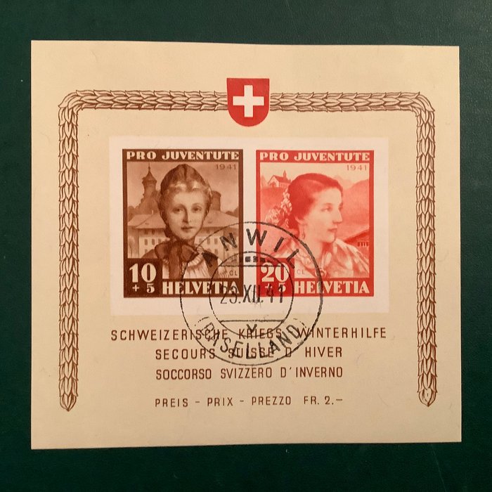 Schweiz 1941 - Pro Juventute blokering - Michel blok 6 / Zumstein blok 6