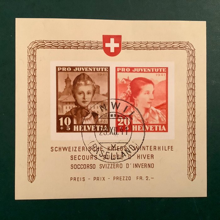 Schweiz 1941 - Pro Juventute blokering - Michel blok 6 / Zumstein blok 6