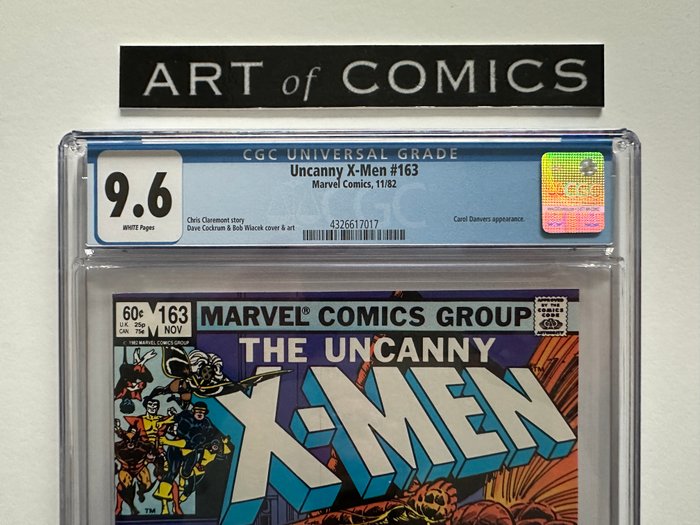 X-Men #163 - Carol Danvers Appearance - CGC Graded 9.6 - 1 Graded comic - Første udgave - 1982