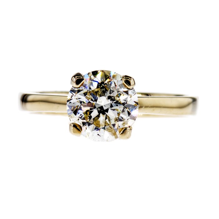 Ingen mindstepris - Forlovelsesring - 14 karat Gulguld -  1.52ct. tw. Diamant (Natur)