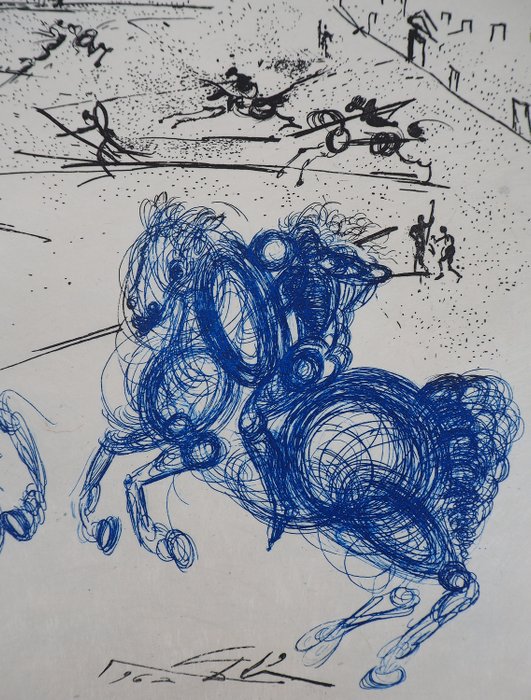 Salvador Dali (1904-1989) - Les Cavaliers bleus